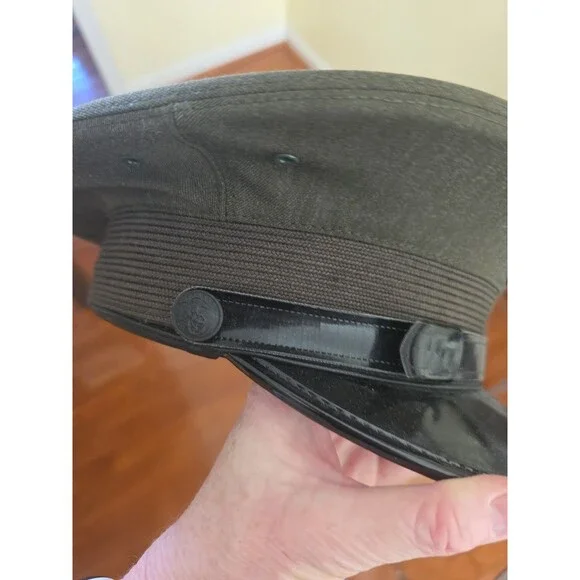 VTG USMC Marine Corps Officer Service Green Cover Lancaster Marine Shop  7 1/8 - Picture 5 of 10